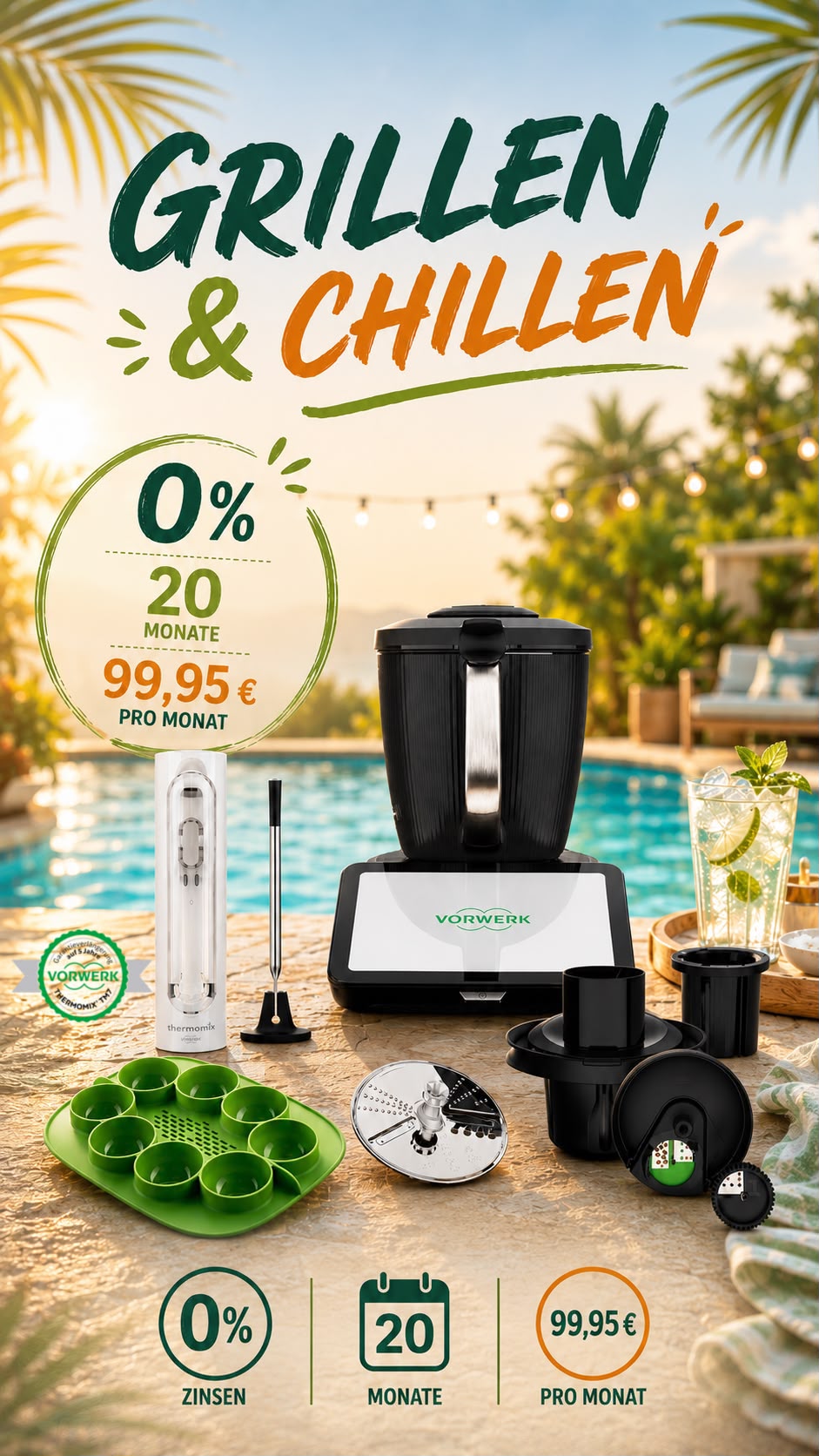 Grillen & Chillen / Thermomix TM7 & Multi-Silikonform zinsfrei auf 20 Raten